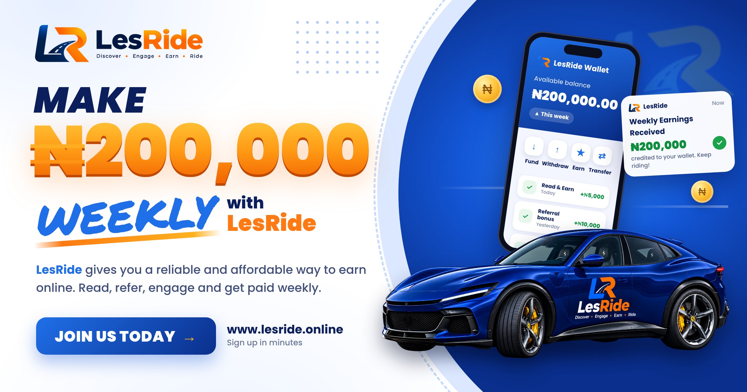 LesRide: A New Way to Connect, Earn and Move — Make Money Online in Nigeria